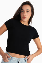 Carina - Ribbed Round Neck Top