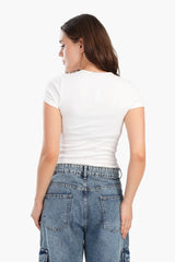 Carina - Ribbed Round Neck Top