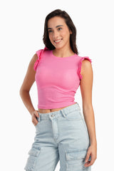 Carina - Ruffle Cap Sleeve Top