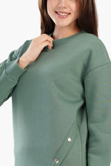 Carina - Round Neck Lounge Sweatshirt For Women