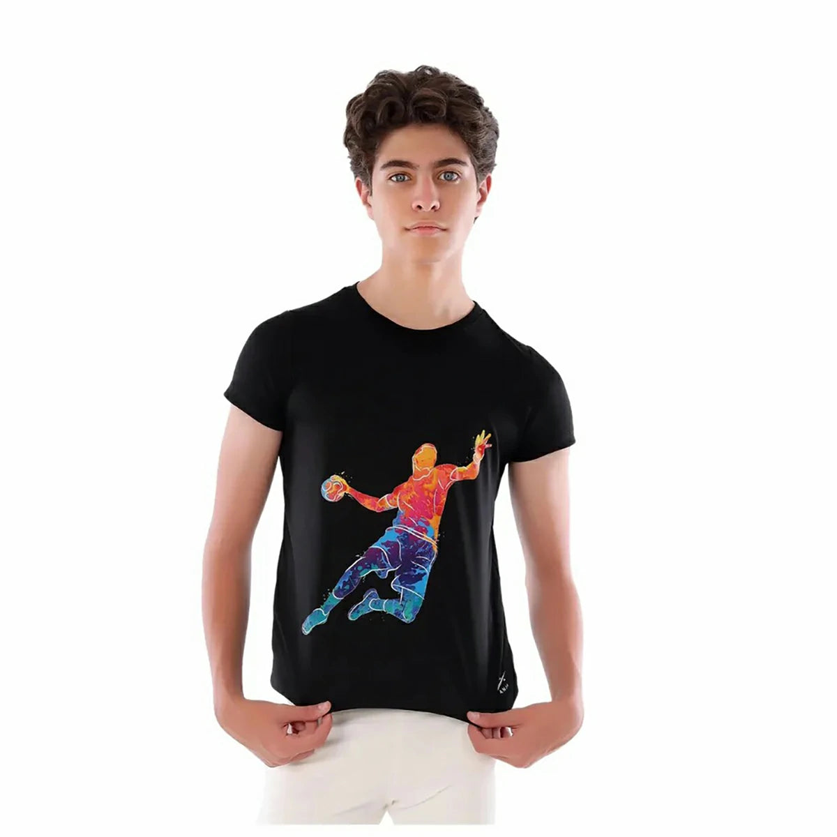 Anja - Black Handtball T-shirt 0055-For boys