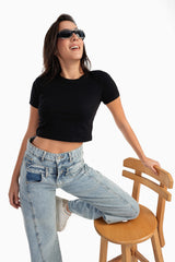 Carina - Everyday Cotton Cropped T-Shirt