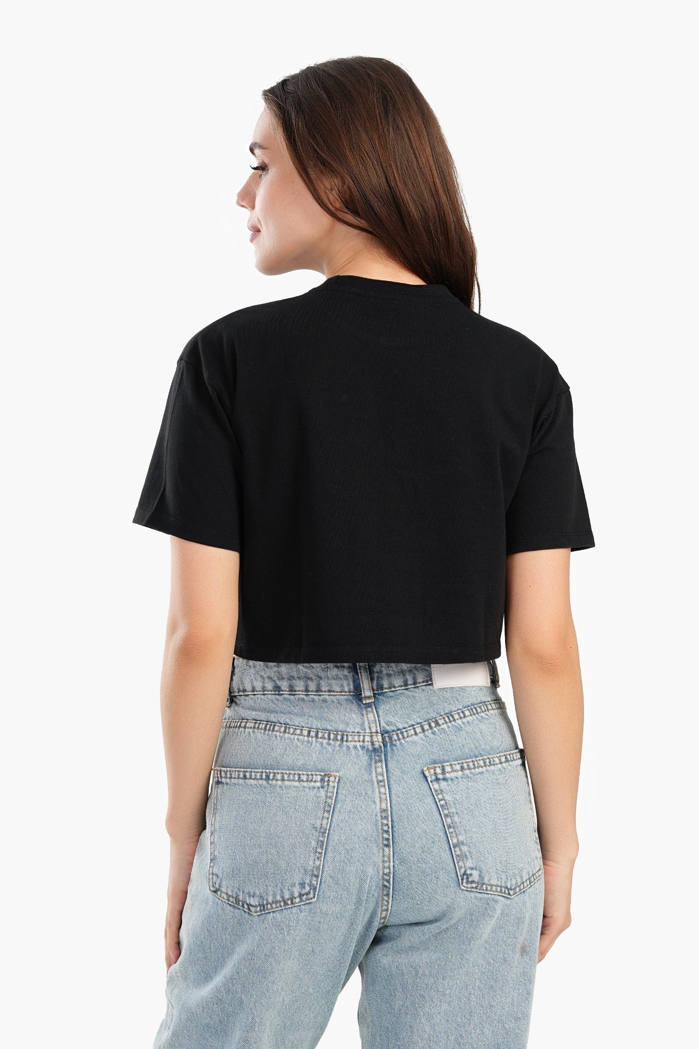 Carina - Trendy Cropped Half-Sleeve Top