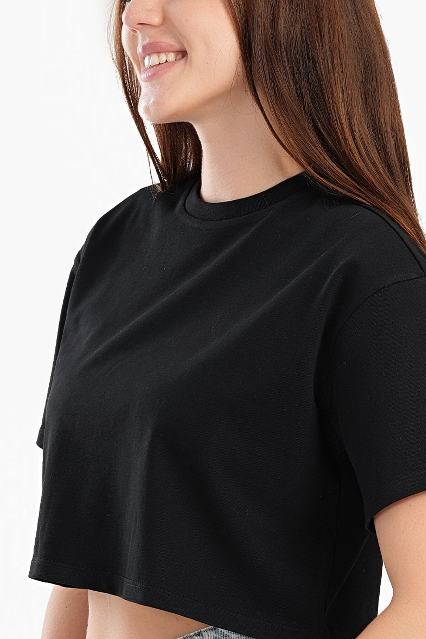 Carina - Trendy Cropped Half-Sleeve Top