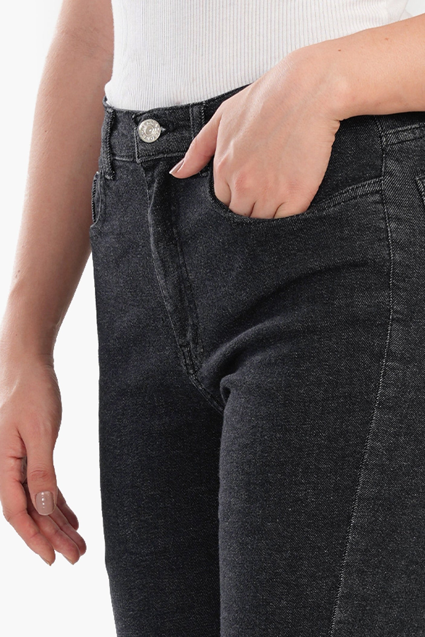Carina - Classic Cotton Flare Jeans