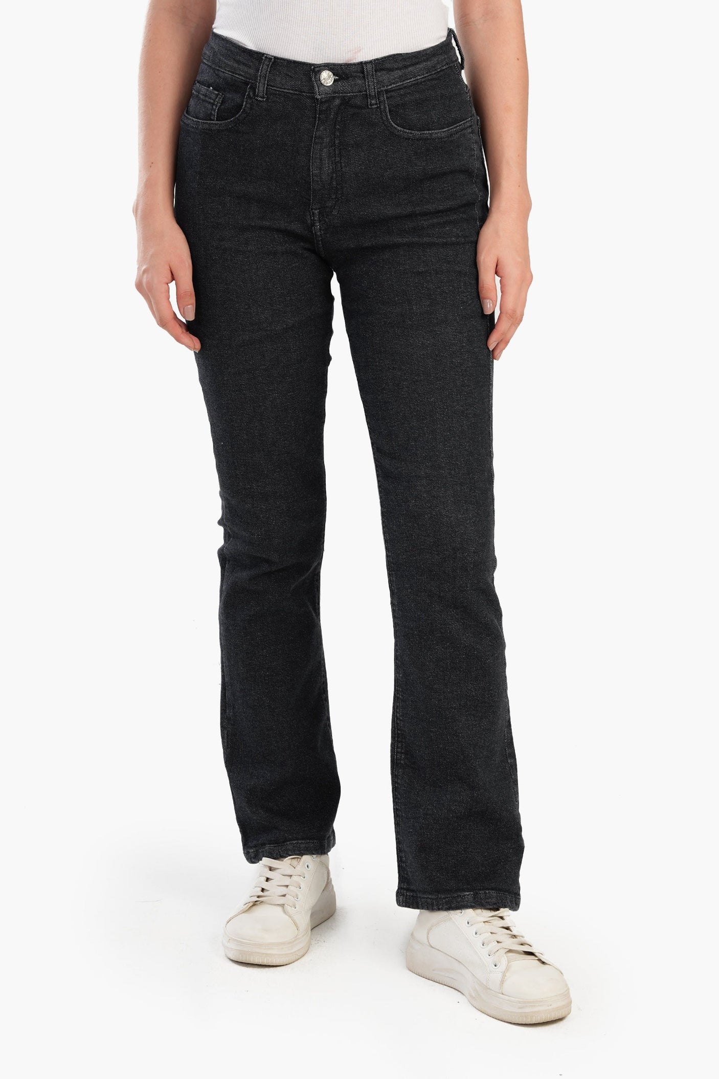 Carina - Classic Cotton Flare Jeans