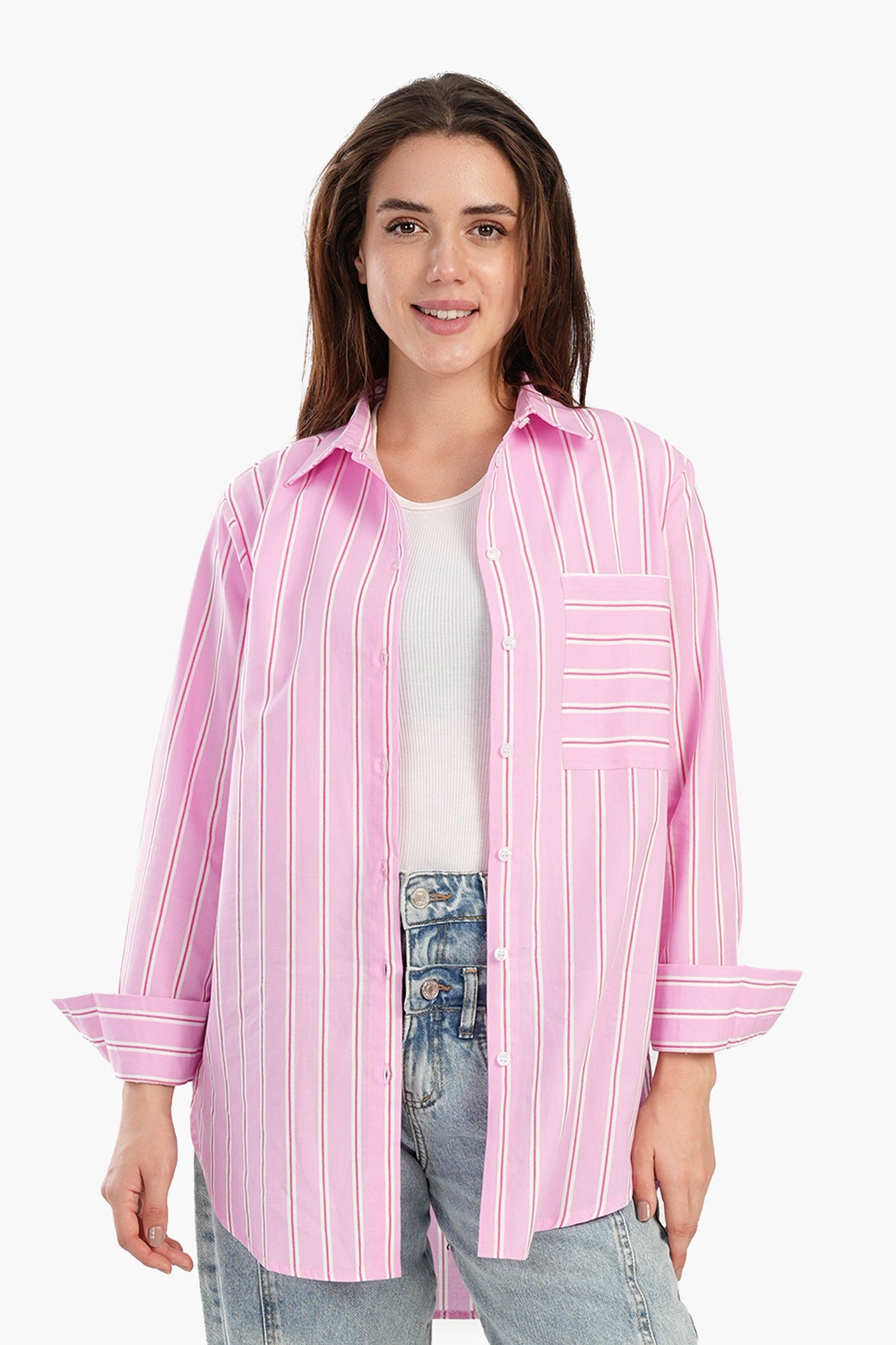 Carina - Timeless Striped Button-Down Shirt