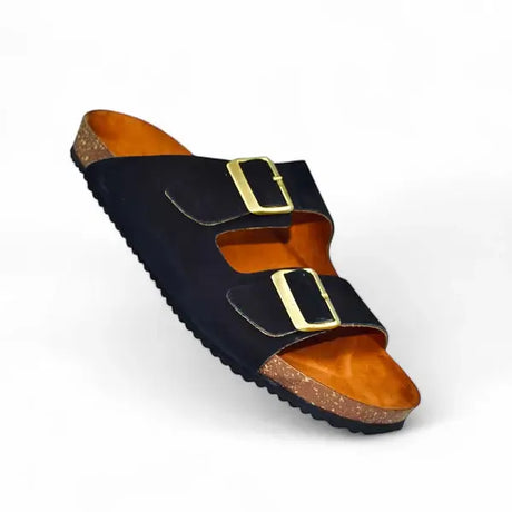 Leazus - Leather SnapDue Sandal - Black