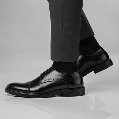 BRIO - Derby Cap Toe Shoes - Black