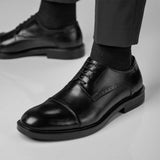BRIO - Derby Cap Toe Shoes - Black