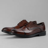 BRIO - Derby Cap Toe Shoes - Black