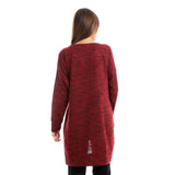Red circle -  High Low Knitted Sweatshirt