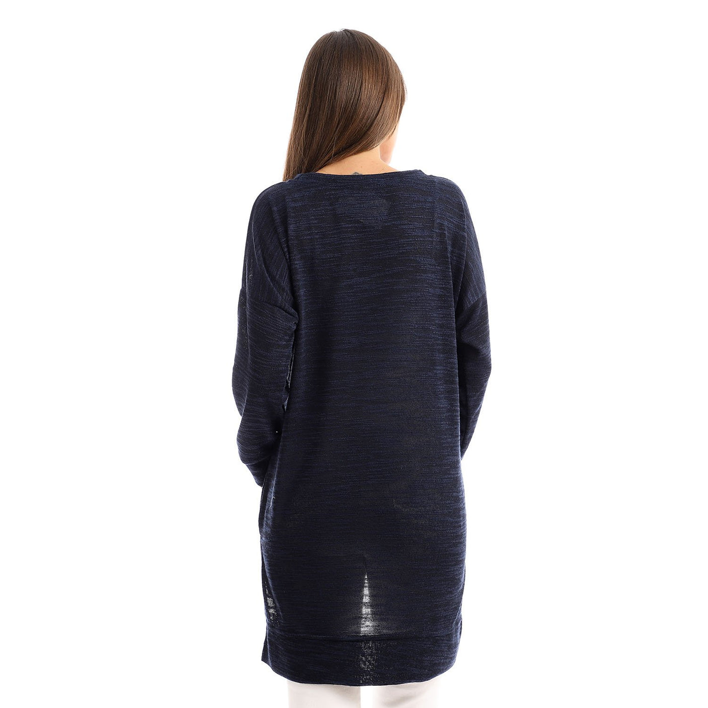 Red circle -  High Low Knitted Sweatshirt