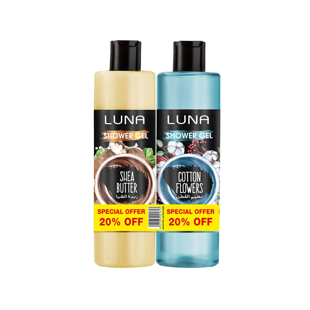 Luna - Shower Gel 500ml Shea + Cotton Flower