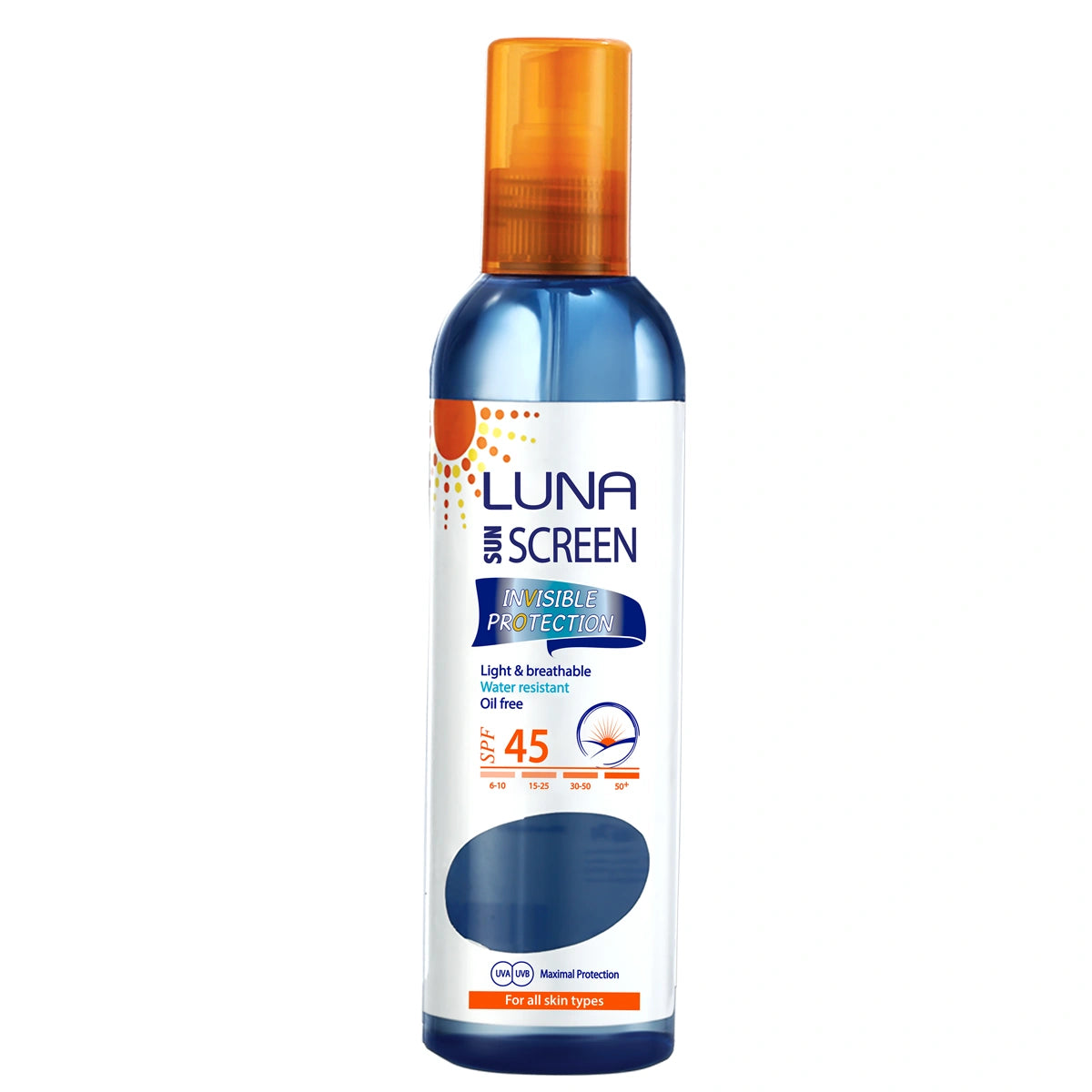 Luna - Sun Screen Invisible Spf 45- 200 ml
