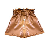Rokido Fashion - Kids Leather Button Shorts
