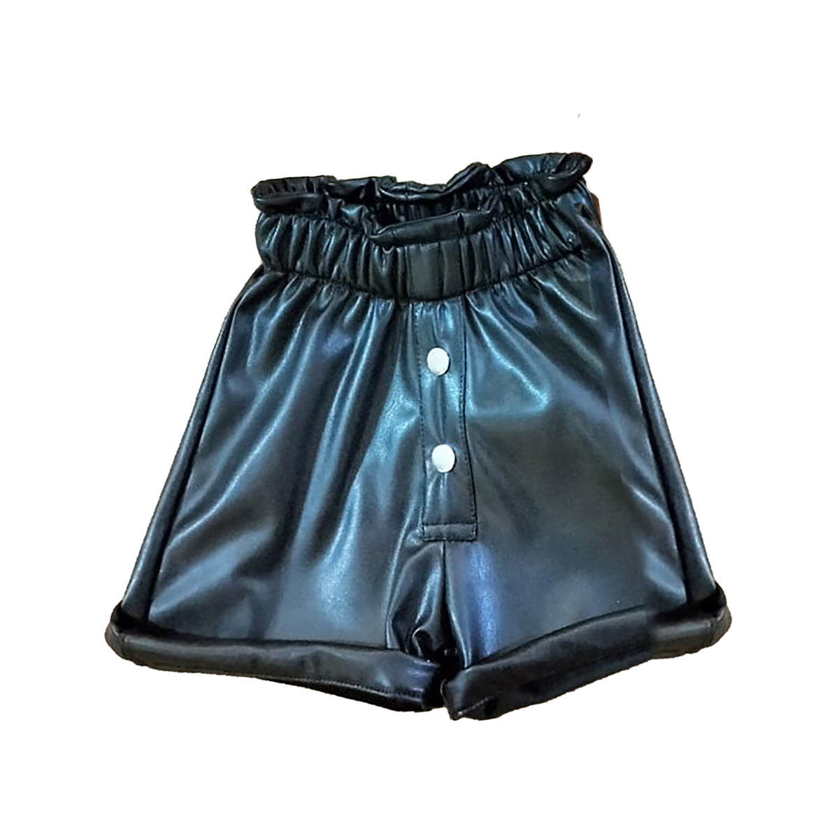 Rokido Fashion - Kids Leather Button Shorts