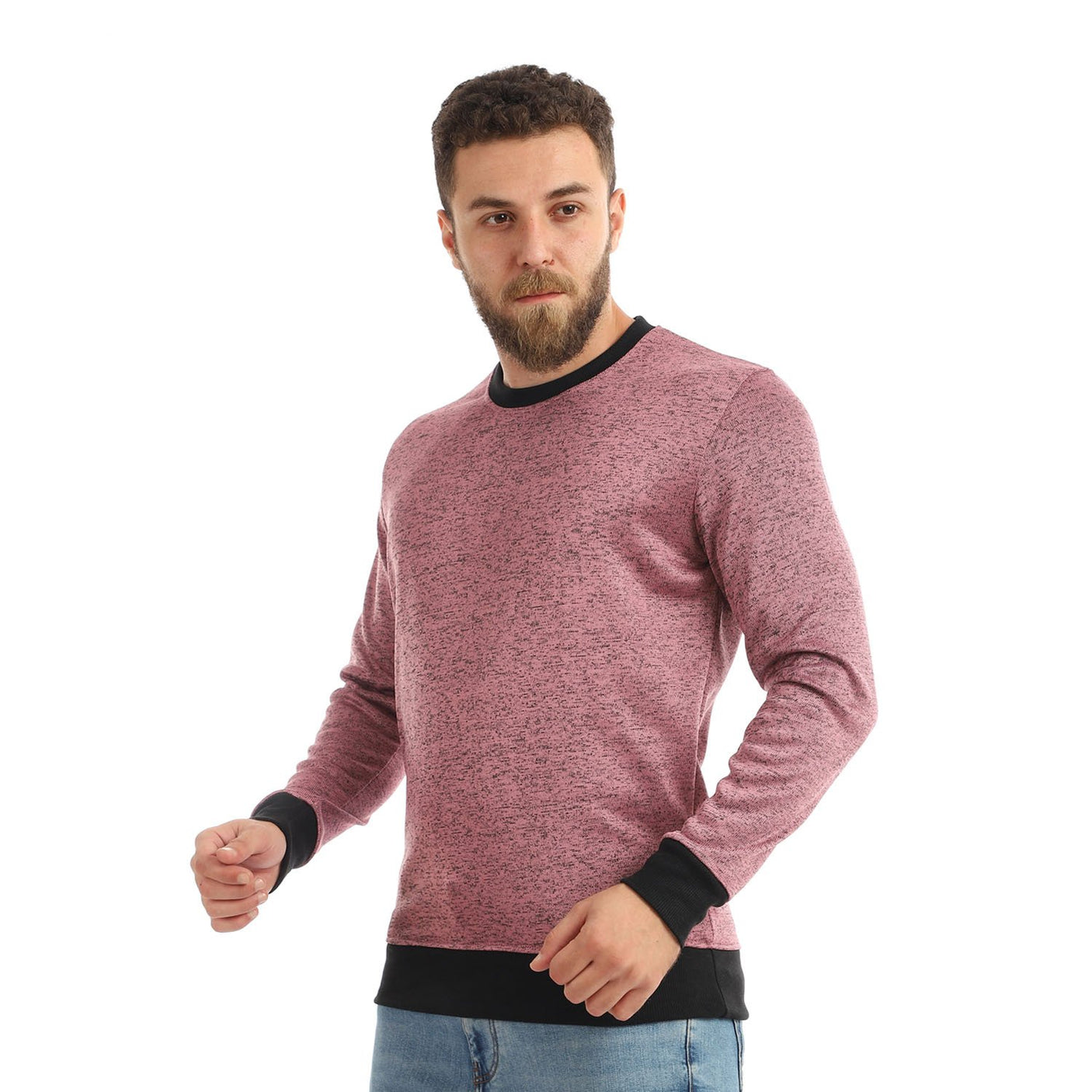 Red circle -  Casual Round Elastic Cuffs Sweatshirt