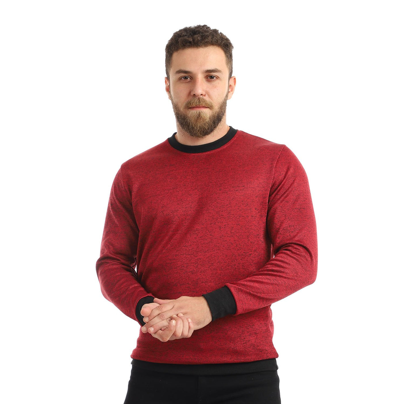 Red circle -  Casual Round Elastic Cuffs Sweatshirt