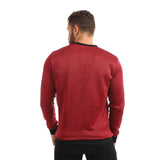 Red circle -  Casual Round Elastic Cuffs Sweatshirt