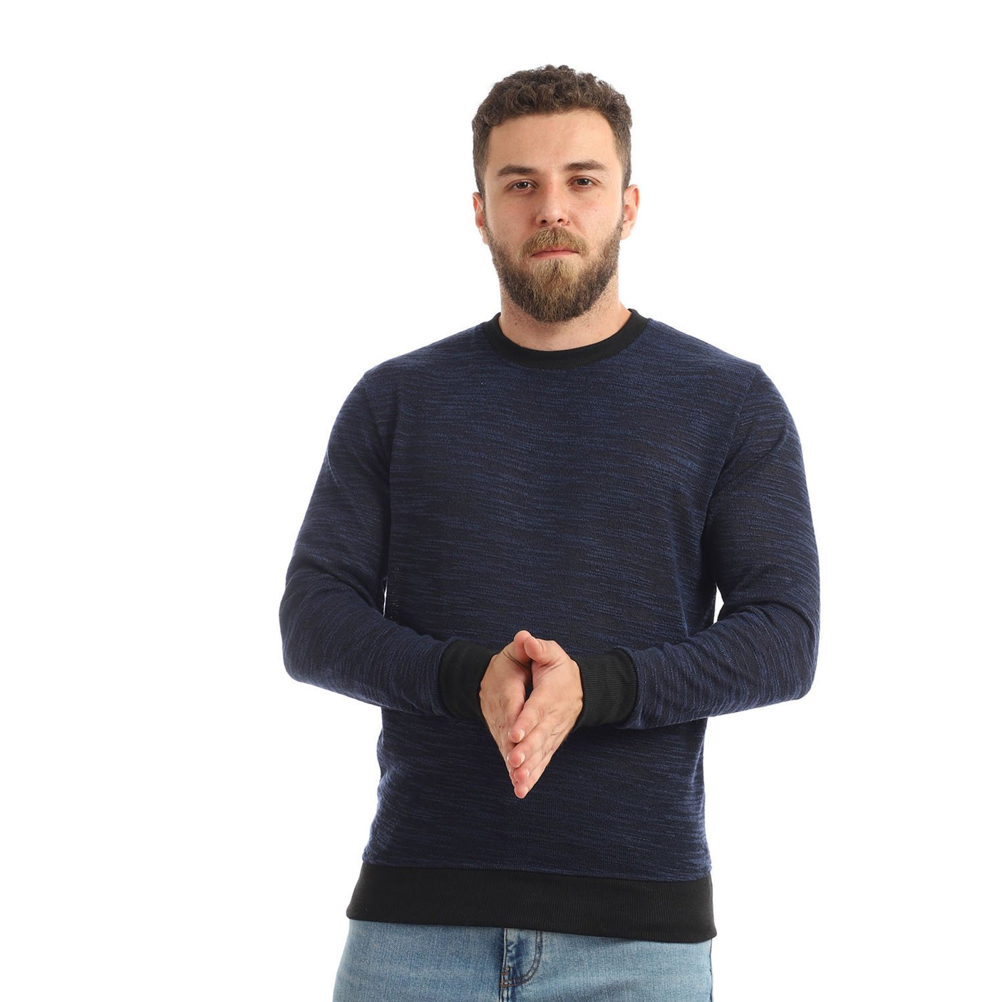 Red circle -  Casual Round Elastic Cuffs Sweatshirt