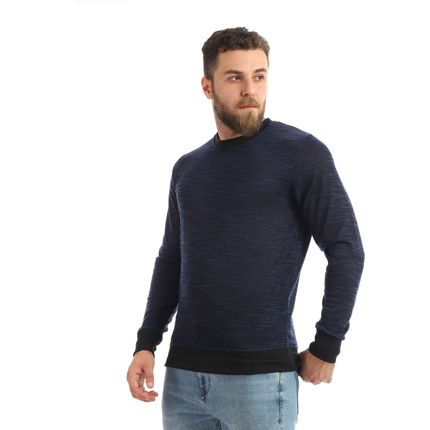 Red circle -  Casual Round Elastic Cuffs Sweatshirt