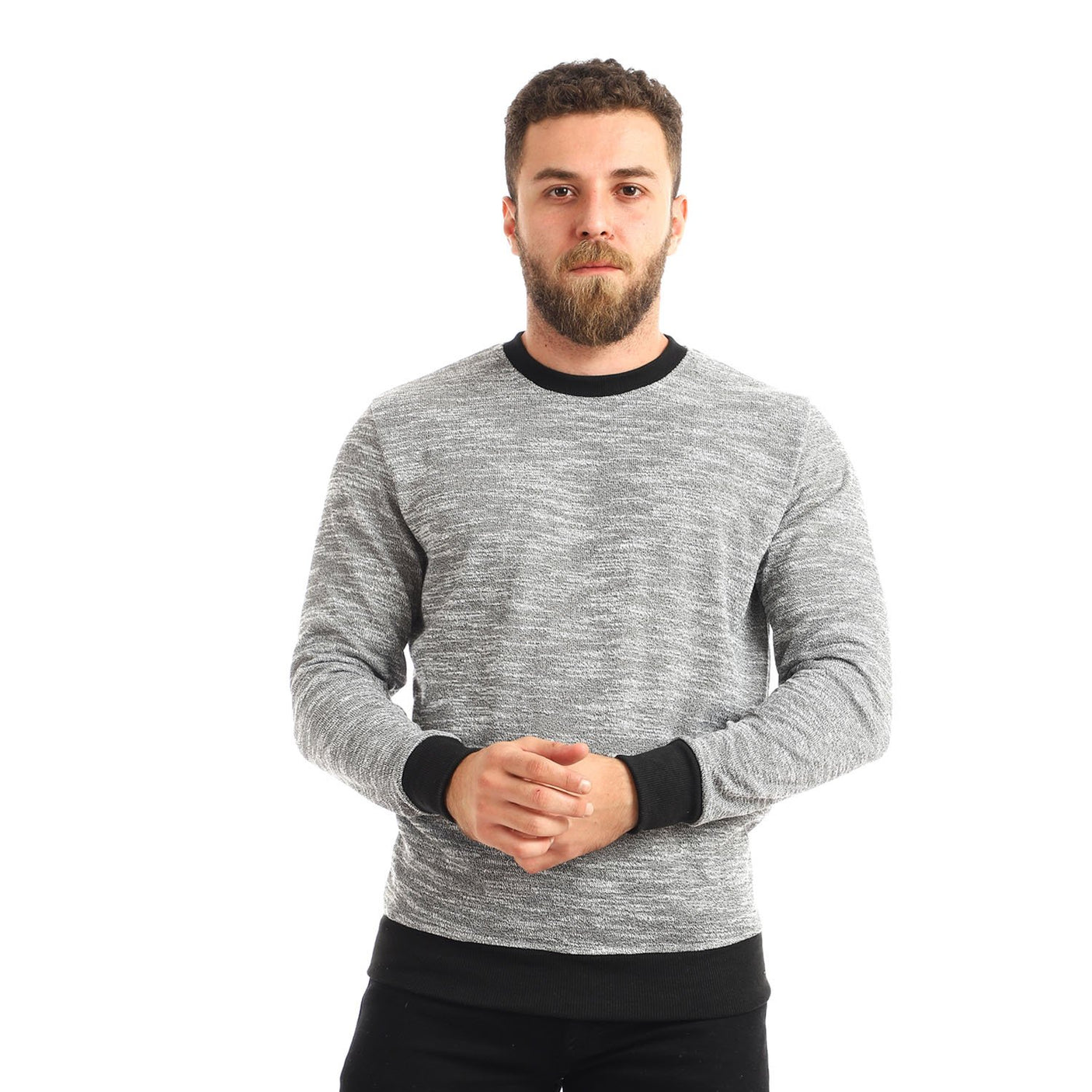 Red circle -  Casual Round Elastic Cuffs Sweatshirt