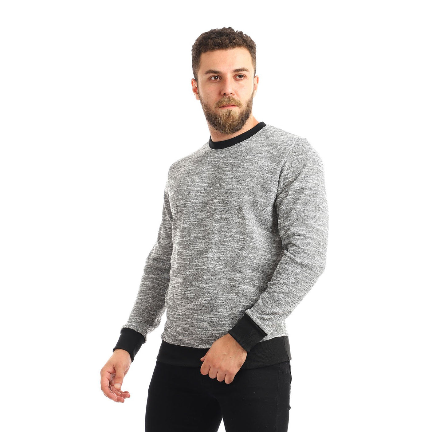Red circle -  Casual Round Elastic Cuffs Sweatshirt
