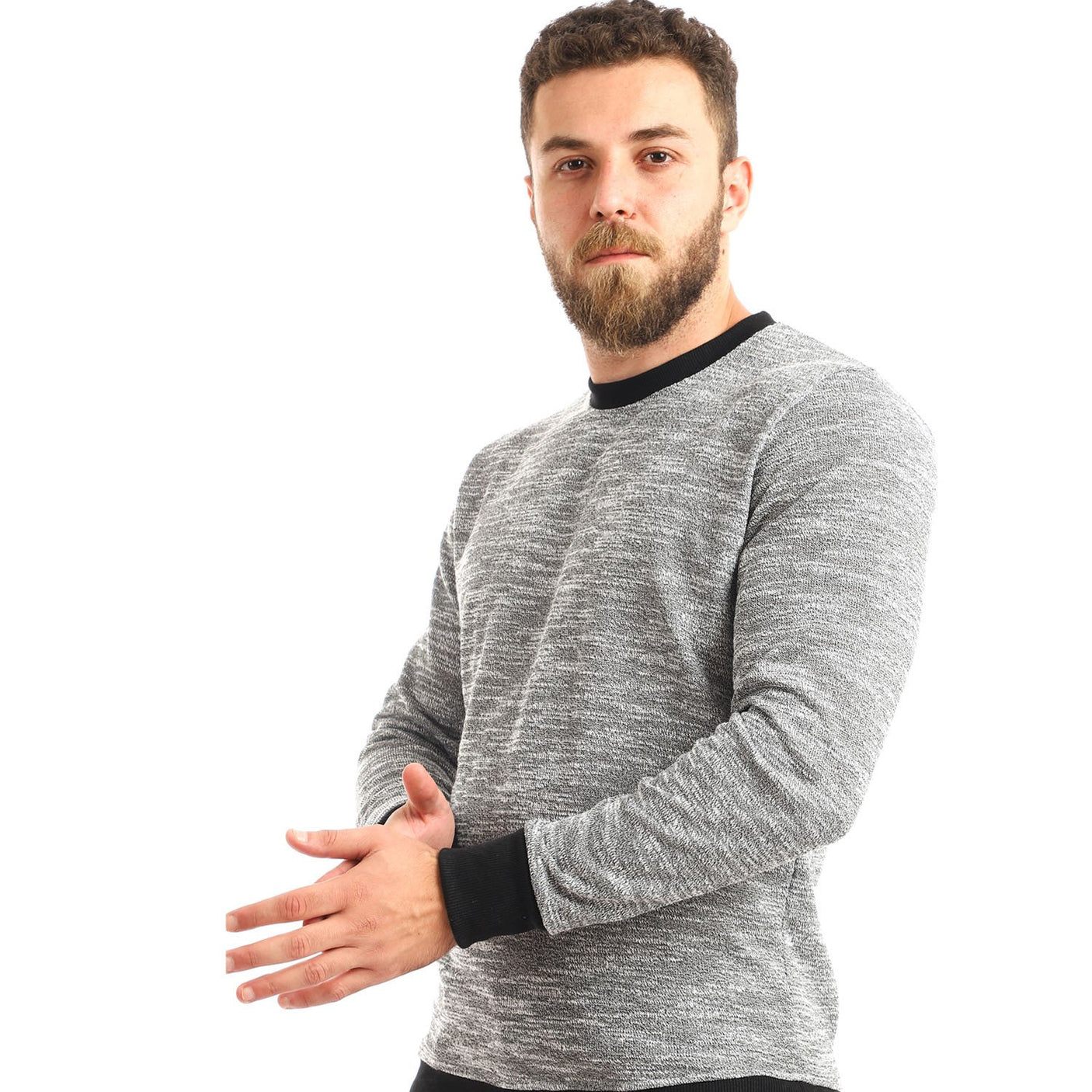Red circle -  Casual Round Elastic Cuffs Sweatshirt