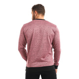 Red circle -  Knitted V-Neck Slip On Sweatshirt