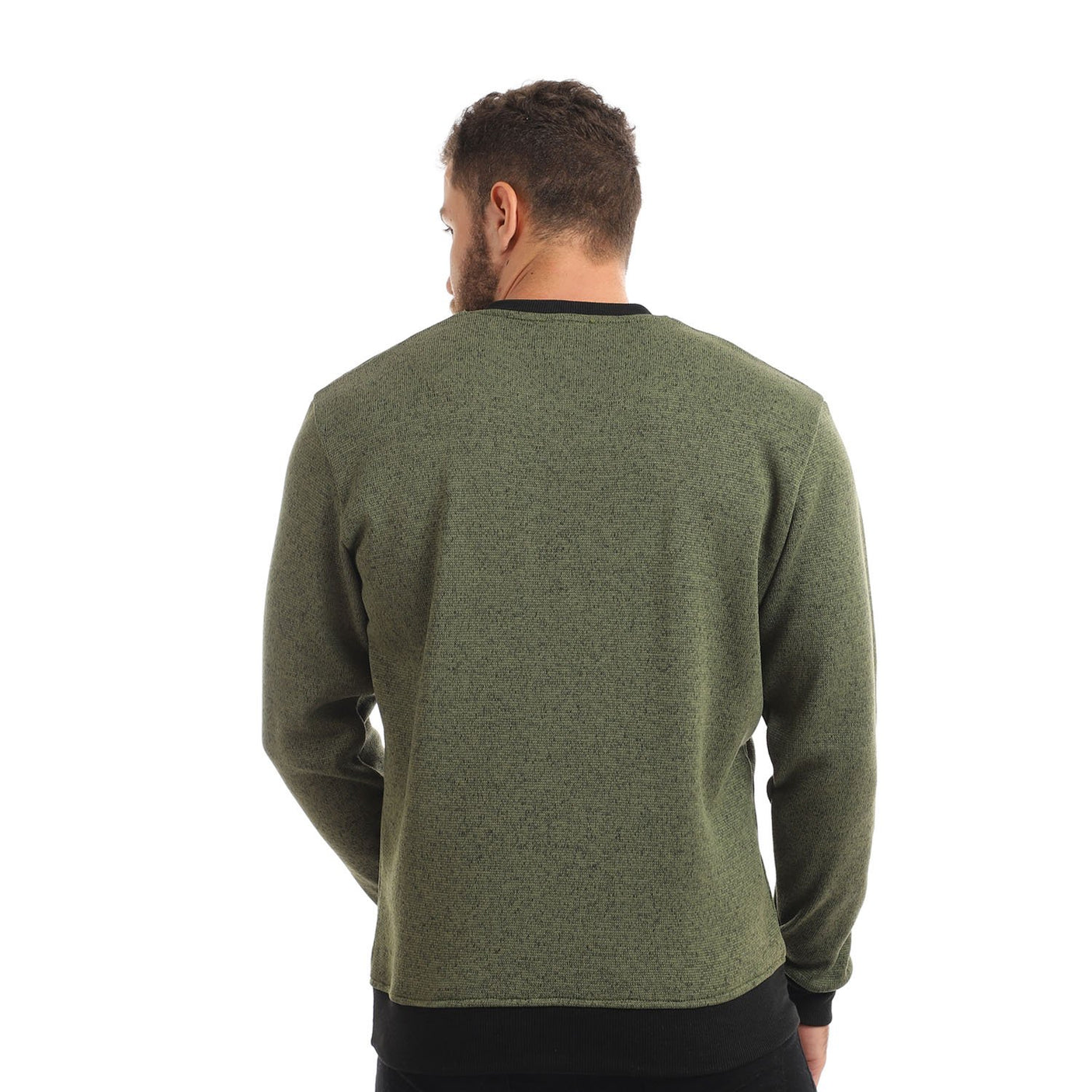 Red circle -  Knitted V-Neck Slip On Sweatshirt