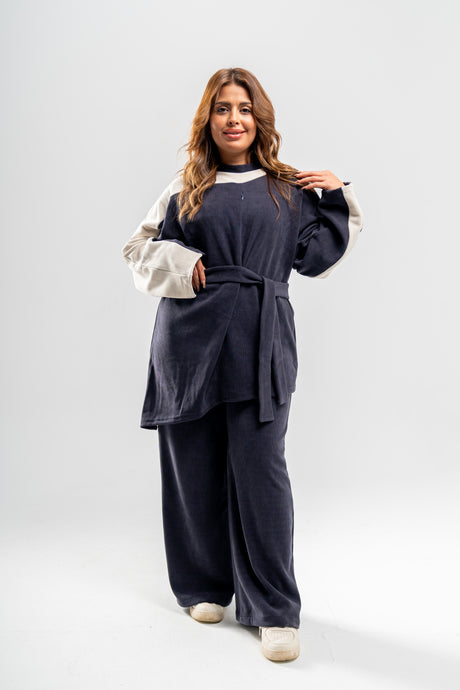 Hesper - Waterfall Nursing and Maternity Oversized Top with Belt