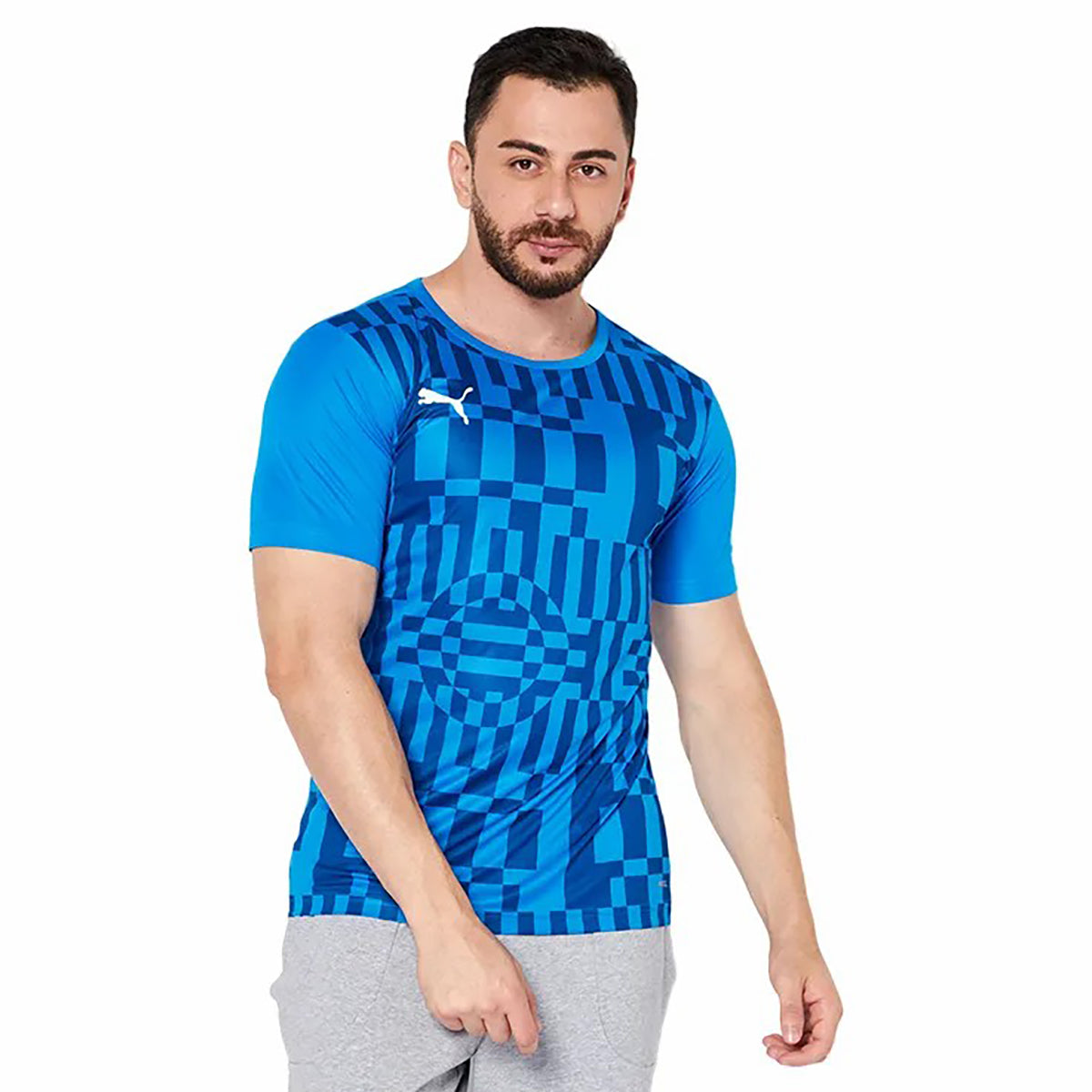 PUMA-INDIVIDUALRISE GRAPHIC JERSEY IGNITE BLU