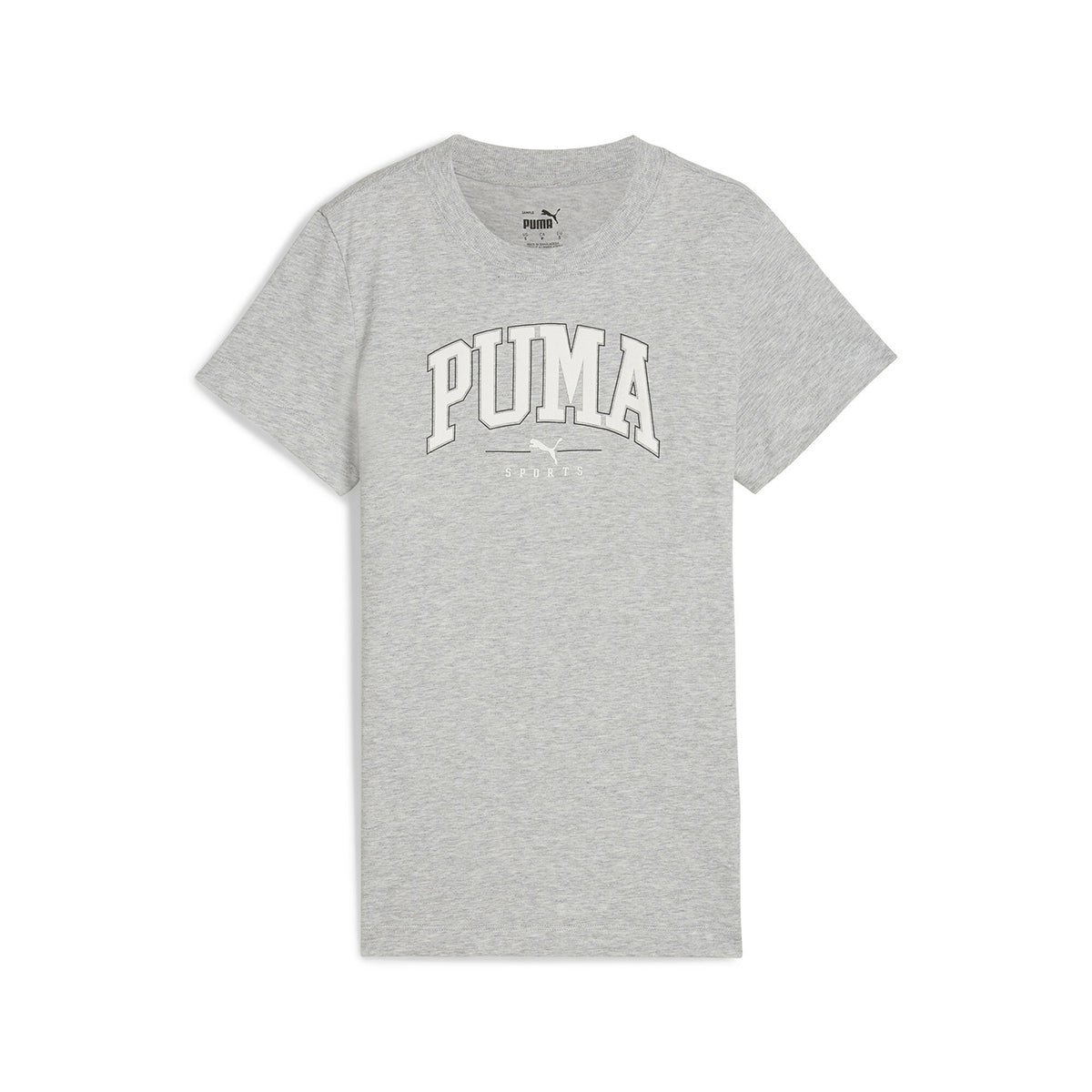 PUMA -  SQUAD GRAPHIC TEE LIGHT GRAY HEATHE