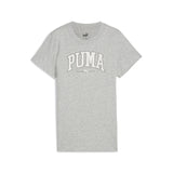 PUMA -  SQUAD GRAPHIC TEE LIGHT GRAY HEATHE