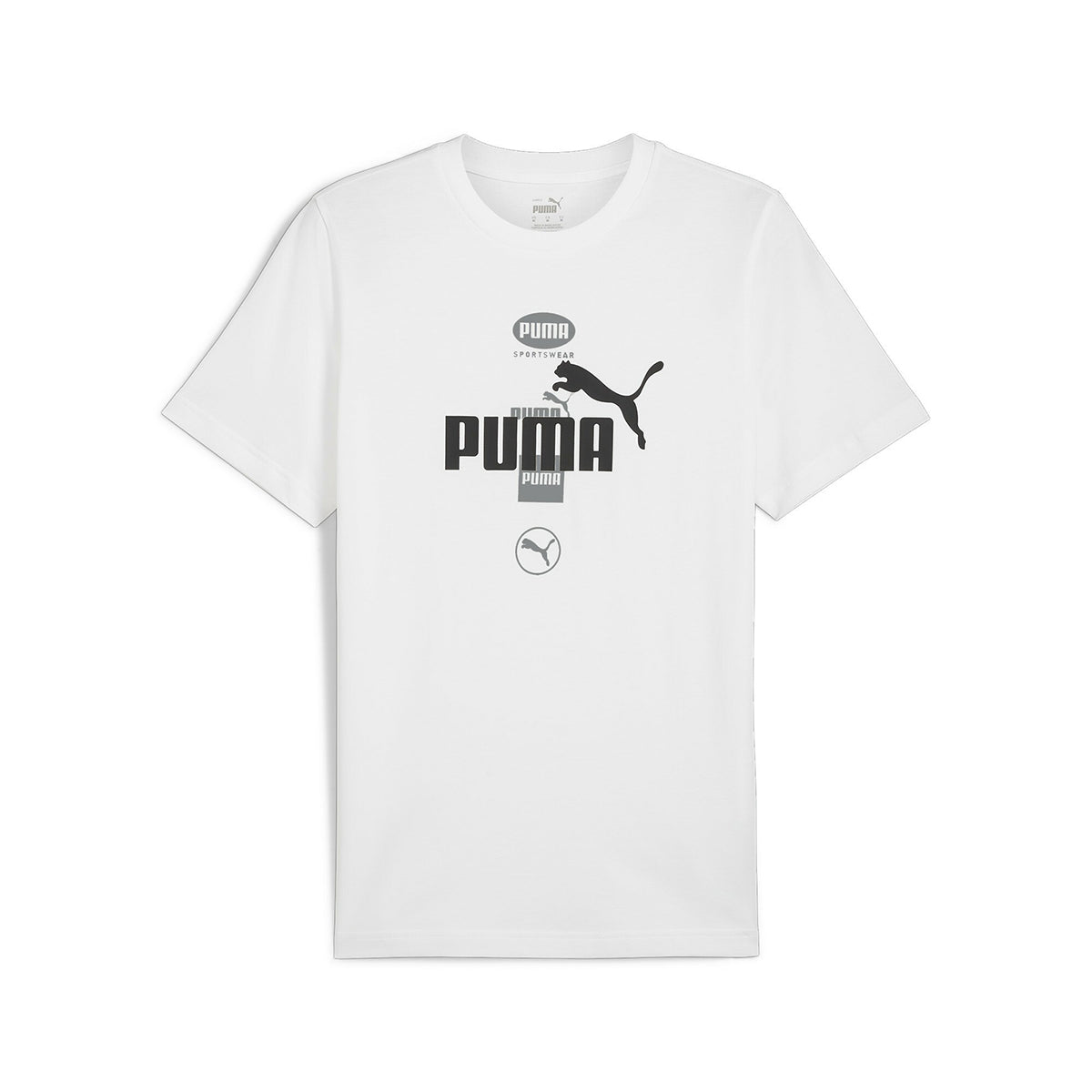 PUMA -  POWER GRAPHIC TEE PUMA -  WHITE