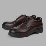 BRIO - Genuine Leather Moc Toe Loafers-Brown