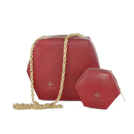 Leazus - Leather bag for women - Hexa Red