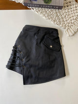 Rokido - leather skirt with a tie