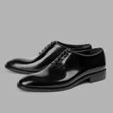 BRIO - Genuine Leather Plain Toe Oxford – Black