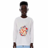 Anja - White Volleyball T-Shirt 0072-For boys