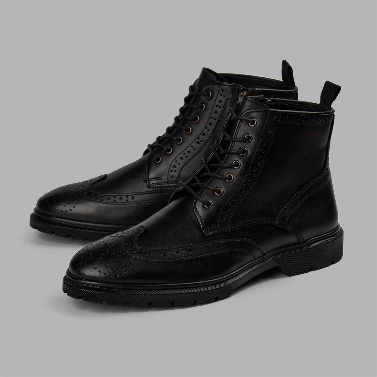 Brio - BROGUE GENUINE LEATHER HALF BOOTS