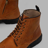 Brio - BROGUE GENUINE LEATHER HALF BOOTS