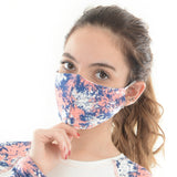 Champs Land - Dust proof printed mask - Navy'n Pink patches