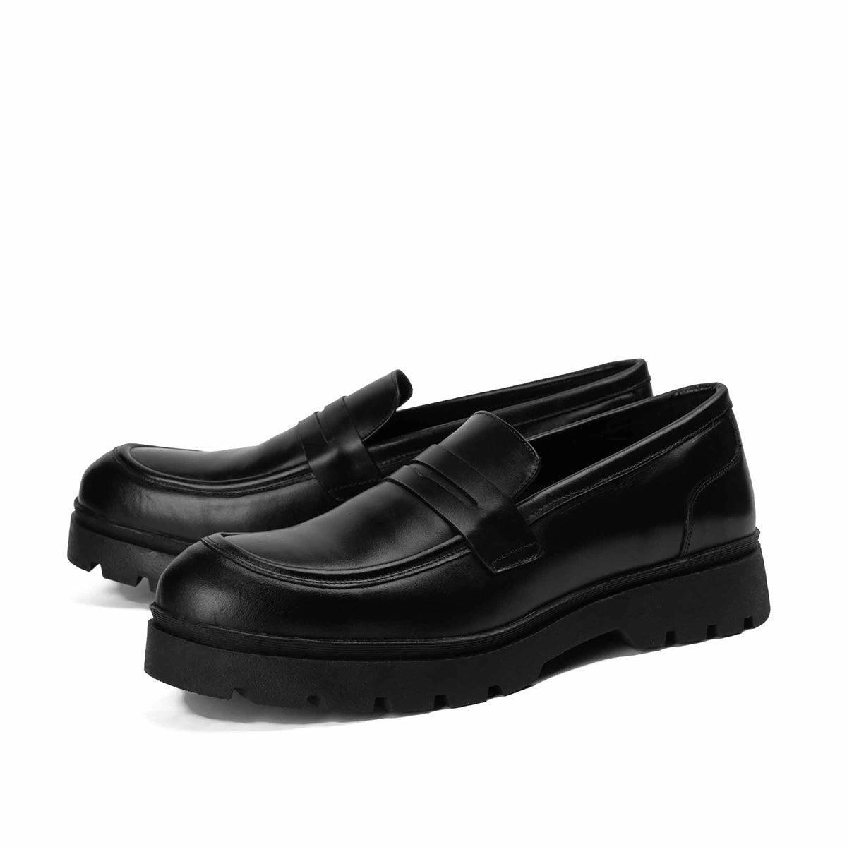 BRIO Genuine Leather Chunky Loafer– Black for men