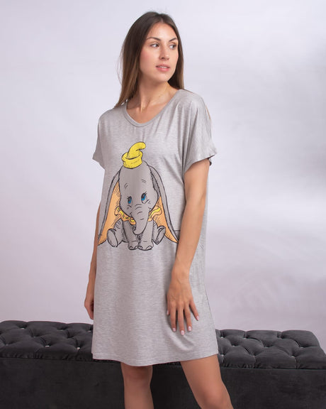 Kimono Home Wear Elephant Print Cotton T-Shirt