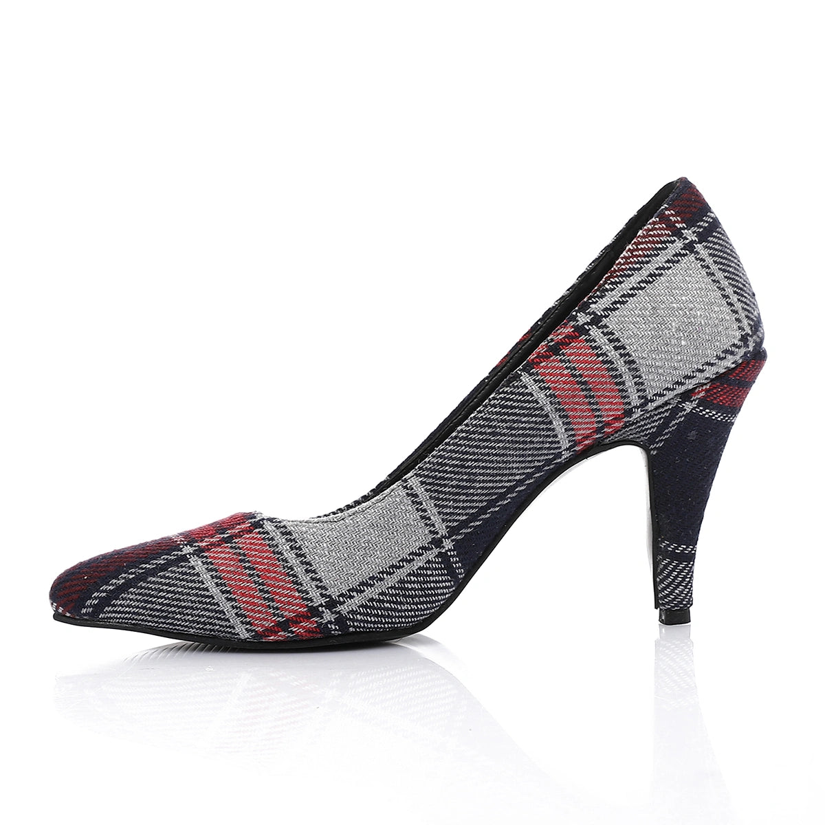 Snatch - Women's Plaid Pointed-Toe High Heel Pumps