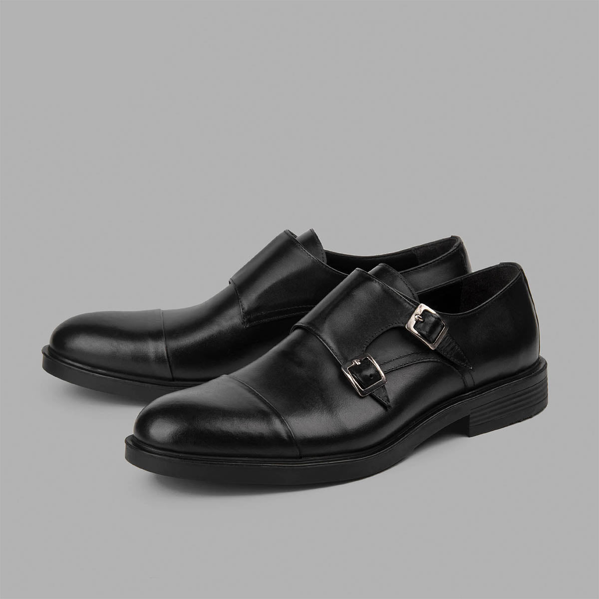 BRIO - Genuine Leather Cap Toe Double Monk – New Brown