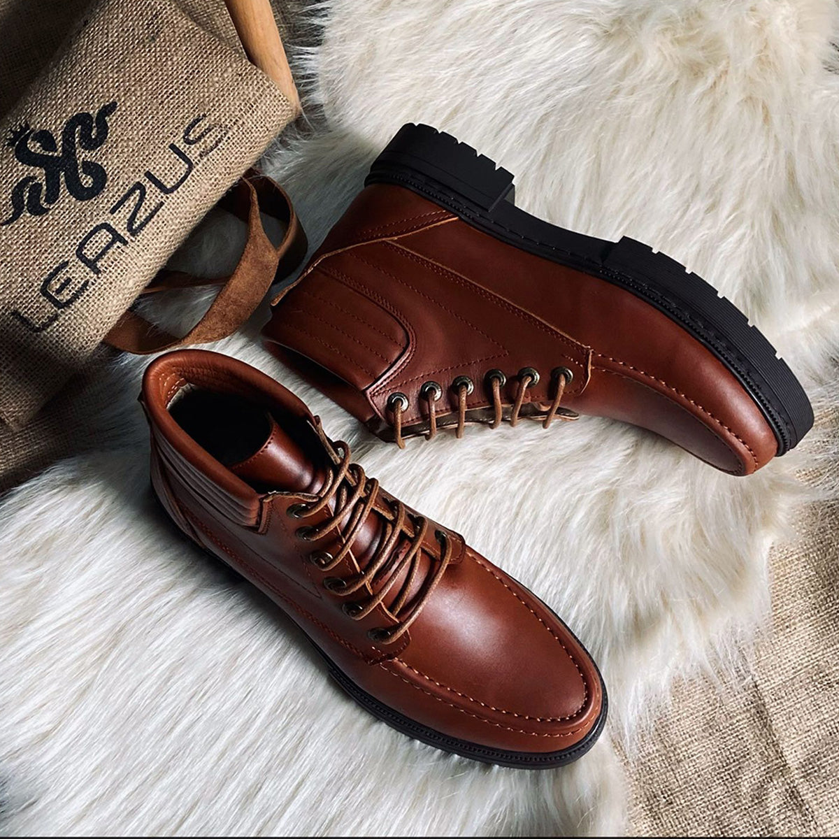 Leazus - Leather Half Boots