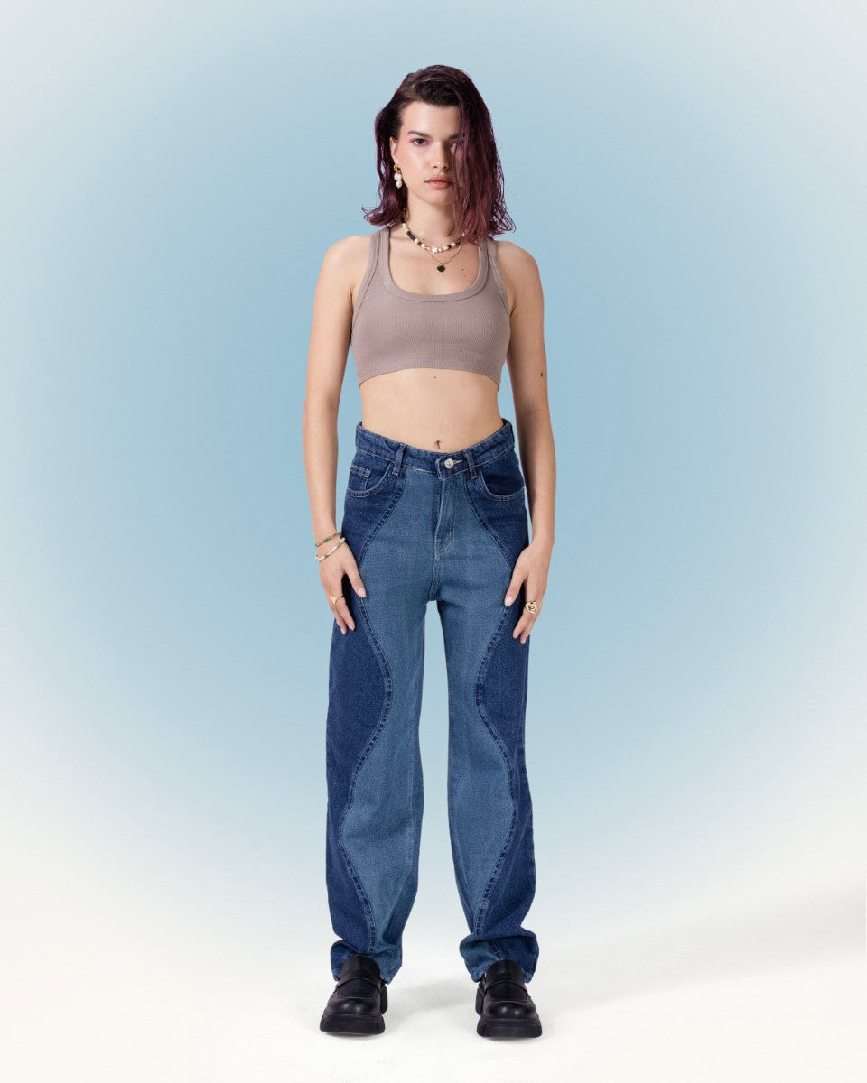 Kava - Regular fit jeans with wide legs